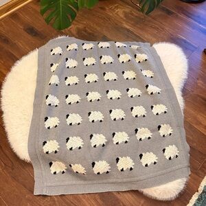 Gray Sheep Patterned Blanket